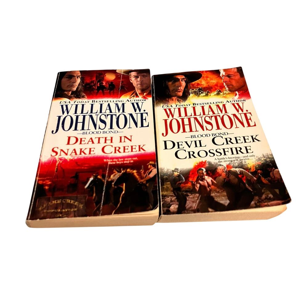 William W. Johnstone, Blood Brothers, Western Paperback Book Lot of 2, Death‎